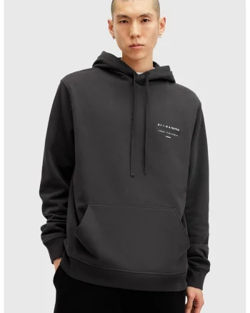 Hanorac relaxed fit de bumbac Redact, Negru stins