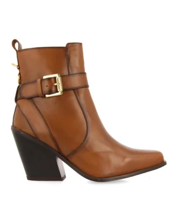 Botine cu toc cubanez Sandved, Maro scortisoara