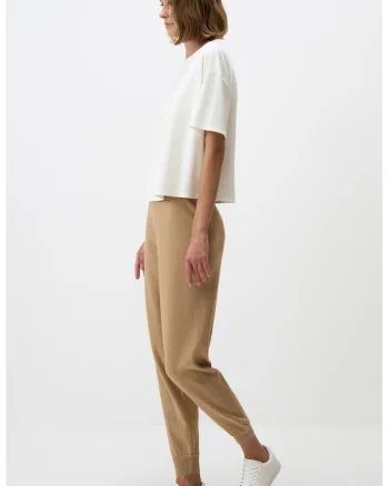Pantaloni relaxed fit din tricot, Bej inchis