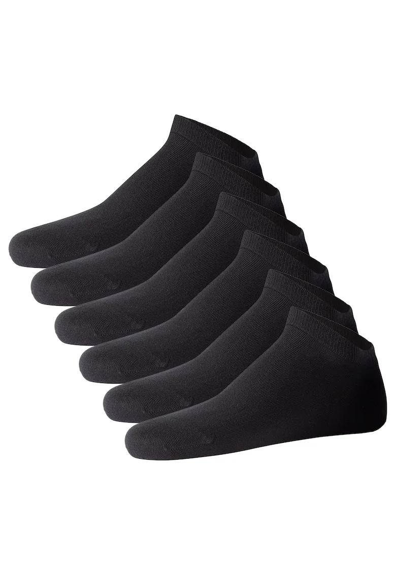 Set de sosete unisex pana la glezna -6 perechi, Negru