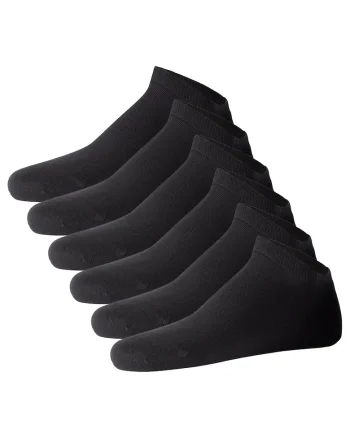 Set de sosete unisex pana la glezna -6 perechi, Negru