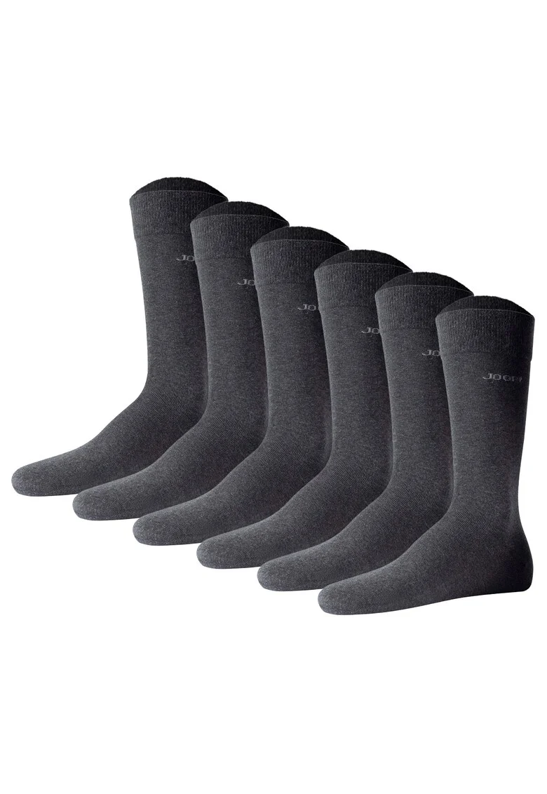 Set de sosete lungi unisex - 6 perechi, Gri antracit