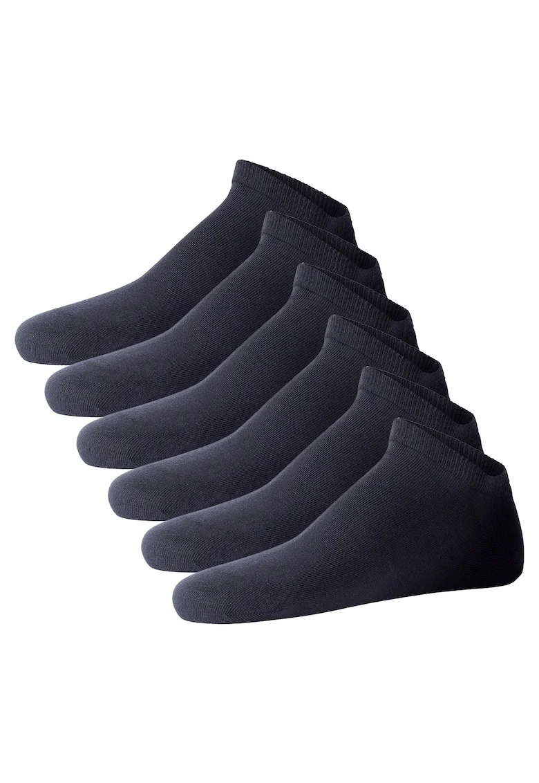 Set de sosete unisex pana la glezna -6 perechi, Albastru inchis