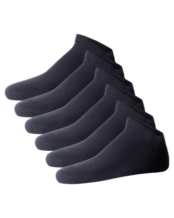 Set de sosete unisex pana la glezna -6 perechi, Albastru inchis