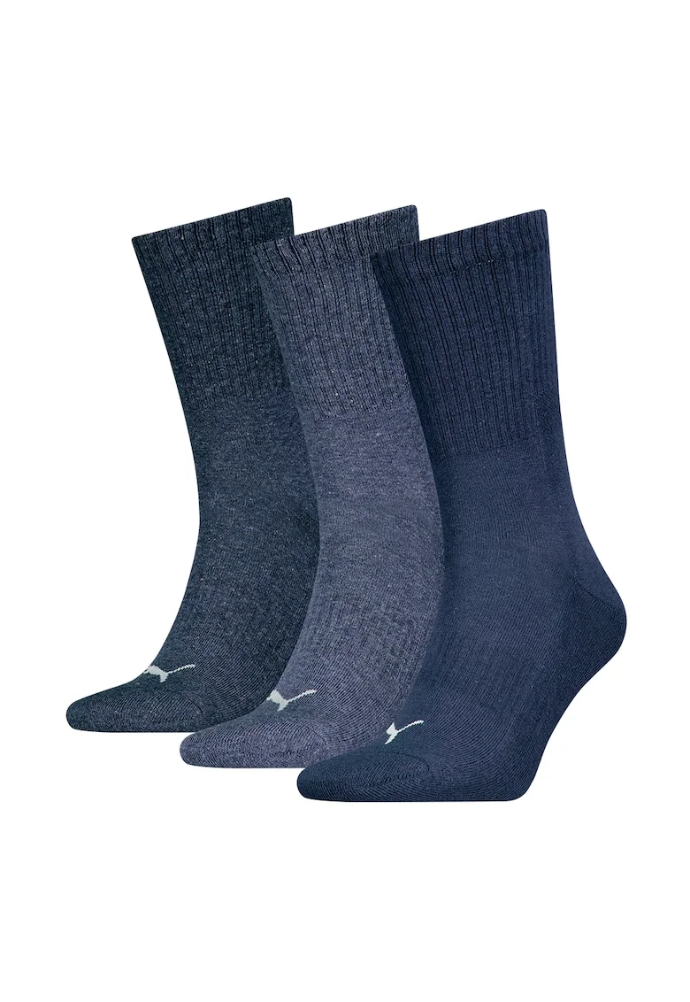 Set de sosete lungi unisex - 3 perechi, Albastru prafuit/Bleumarin