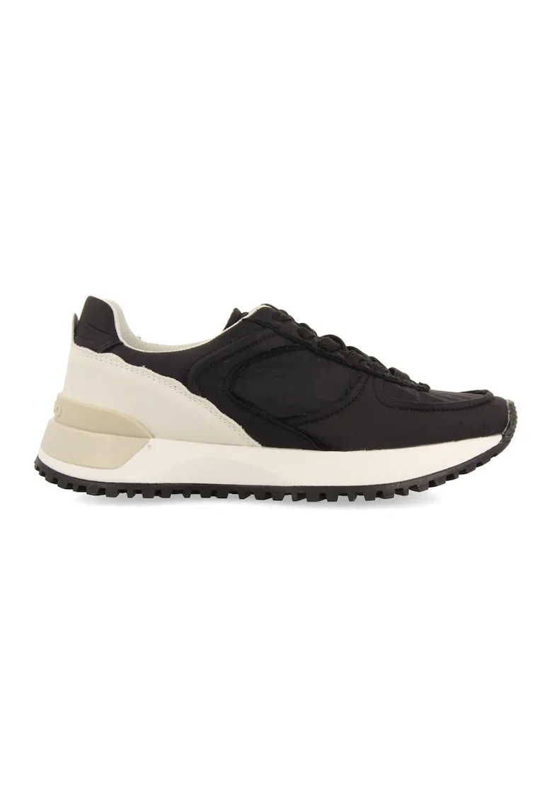 Pantofi sport din material textil cu insertii sintetice Tully, Negru/Alb murdar