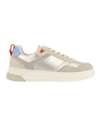 Pantofi sport cu insertii de piele intoarsa Birgitz, Gri deschis/Argintiu