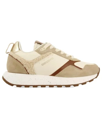 Pantofi sport wedge de piele intoarsa, Bej