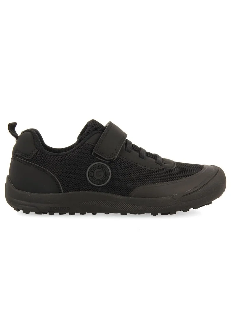 Pantofi sport cu velcro si detalii de piele Edeleny, Negru