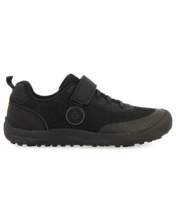 Pantofi sport cu velcro si detalii de piele Edeleny, Negru