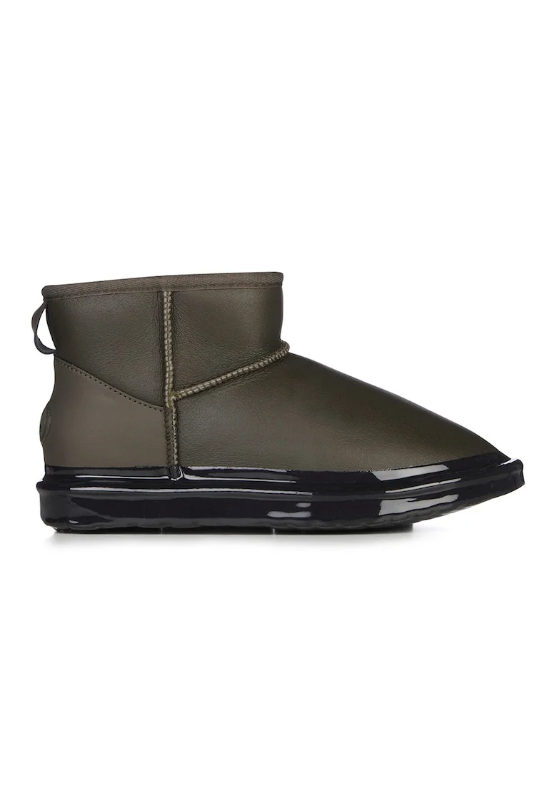 Ghete de piele fara inchidere Stinger, Verde inchis