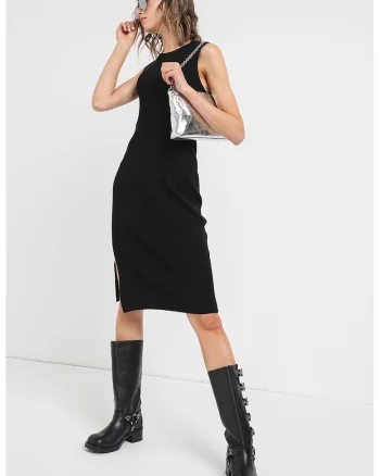 Rochie midi fara maneci, Negru