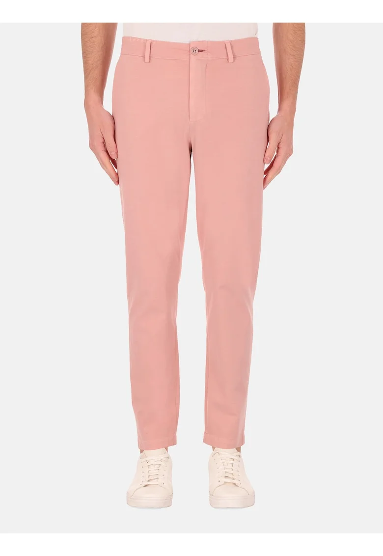 Pantaloni chino din amestec de bumbac, Roz prafuit