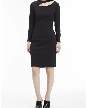 Rochie scurta cu decupaj, Negru