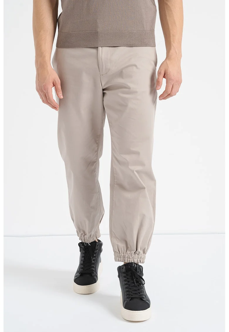 Pantaloni cu talie medie, Maro taupe deschis