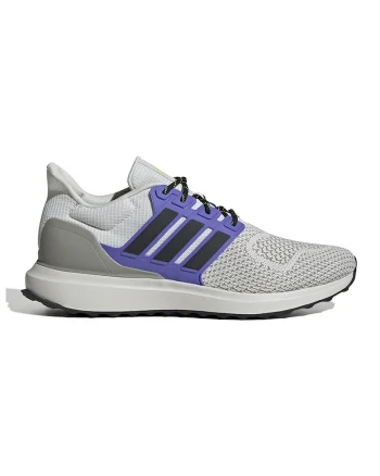 Pantofi sport de plasa cu segmente sintetice Ubounce DNA, Negru/Gri deschis/Albastru indigo