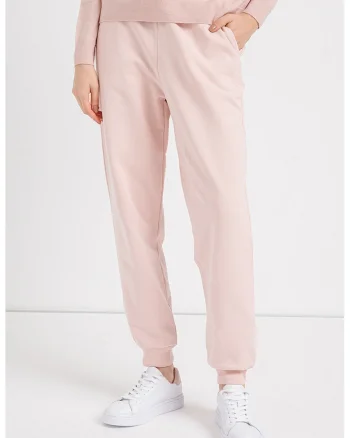 Pantaloni de trening conici cu snur, Roz pal
