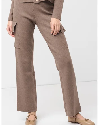 Pantaloni drepti Cassie, Kaki