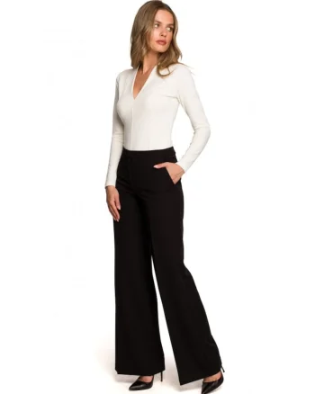 Pantaloni dama, Style, Poliester/Viscoza,Negru