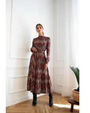 Rochie midi dama,  Dechtendrie, Burgundia, XXL