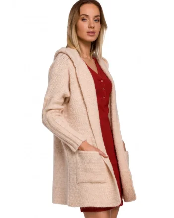 Cardigan cu  Lana, Bejsgsafxz, Bej