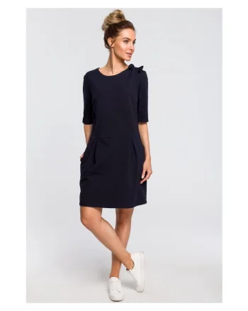 Rochie dreapta cu pe umar