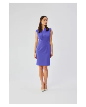 Rochie cu decolteu fin suprapus - violet,