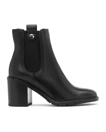 Ghete Chelsea cu toc masiv Gianna, Negru