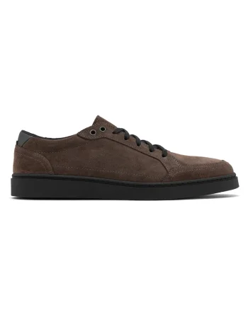 Pantofi sport low-cut din piele Ezra, Maro taupe