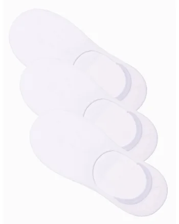 Set de sosete foarte scurte din amestec de bumbac - 3 perechi, Alb