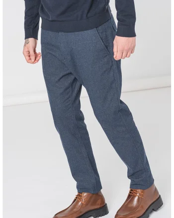 Pantaloni uni regular fit, Bleumarin