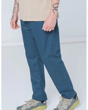 Pantaloni relaxed fit din amestec de bumbac, Bleumarin