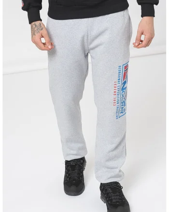 Pantaloni regular fit de trening cu logo Moffroy, Gri deschis melange