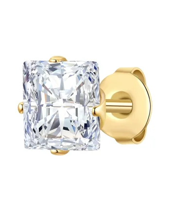 Cercel placat cu aur de 14K si decorat cu zircona, Auriu