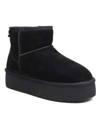 Ghete dama talpa groasa I1251 negru velur,, Negru