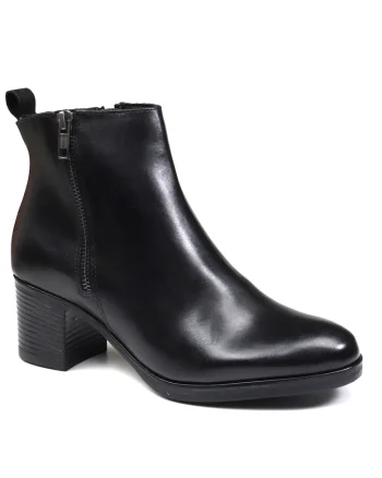 Ghete dama, piele naturala, WH 70H01, Negru
