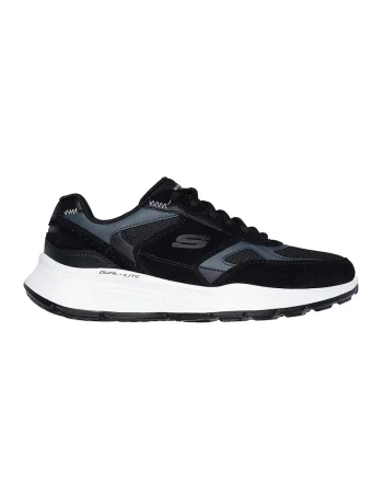 Pantofi sport cu insertii de piele intoarsa, Negru