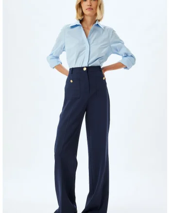 Camasa regular fit din bumbac cu maneci lungi, Albastru pastel