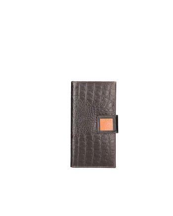 Portofel unisex de piele, Maro inchis