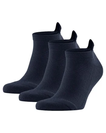 Set de sosete unisex pana la glezna - 3 perechi, Albastru inchis