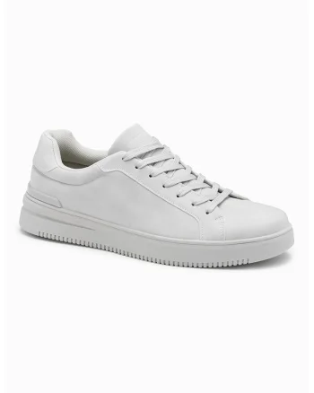 Pantofi sport low-cut de piele ecologica, Gri deschis