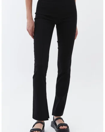 Pantaloni slim fit cu talie inalta, Negru