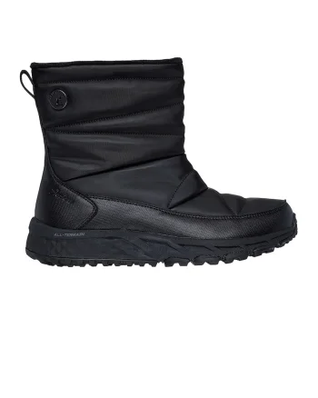 Ghete de piele cu segmente de material sintetic, Negru