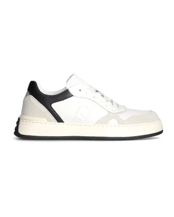 Pantofi sport cu model colorblock si insertii de piele intoarsa, Negru/Alb murdar