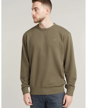 Bluza de trening din amestec de bumbac organic, Verde feriga