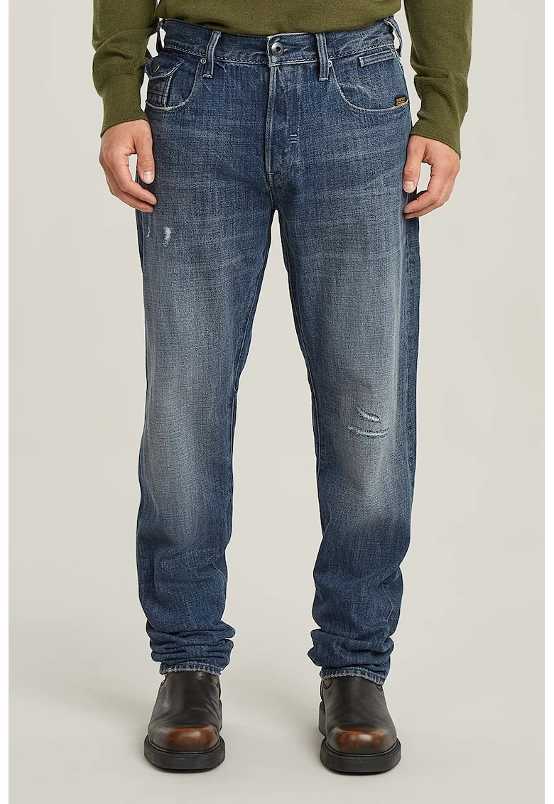 Blugi regular fit cu croiala conica Morry, Albastru prafuit