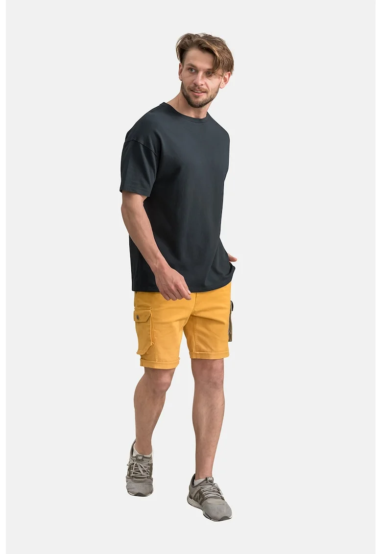 Tricou lejer unisex cu maneci cazute, Gri antracit