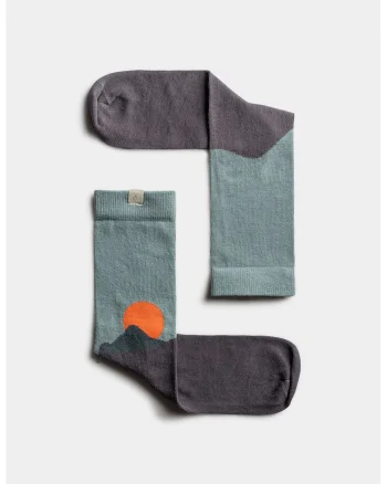 Sosete lungi unisex, Kaki/Gri antracit
