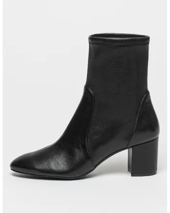 Botine de piele Yuliana 60, Negru