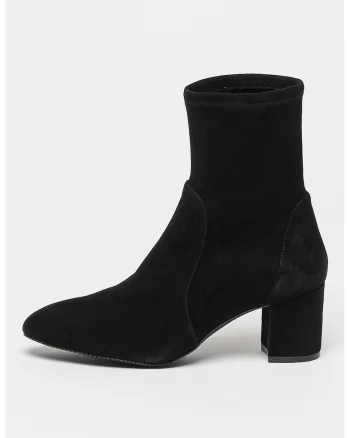 Botine de piele intoarsa Yuliana 60, Negru
